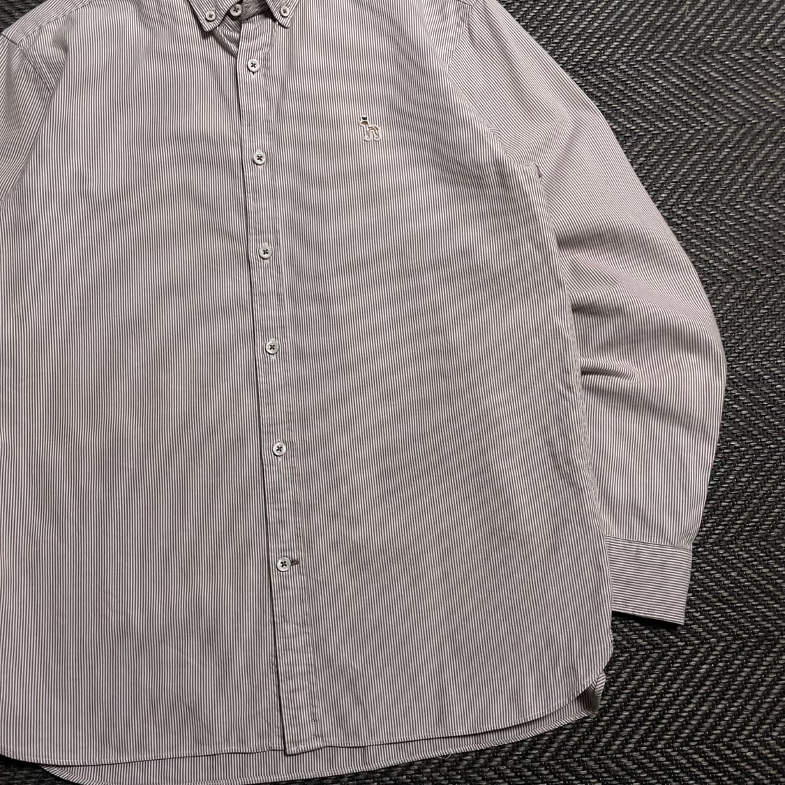 헤지스 자수로고 스트라이프 혼방 셔츠o 5332 상품이미지2