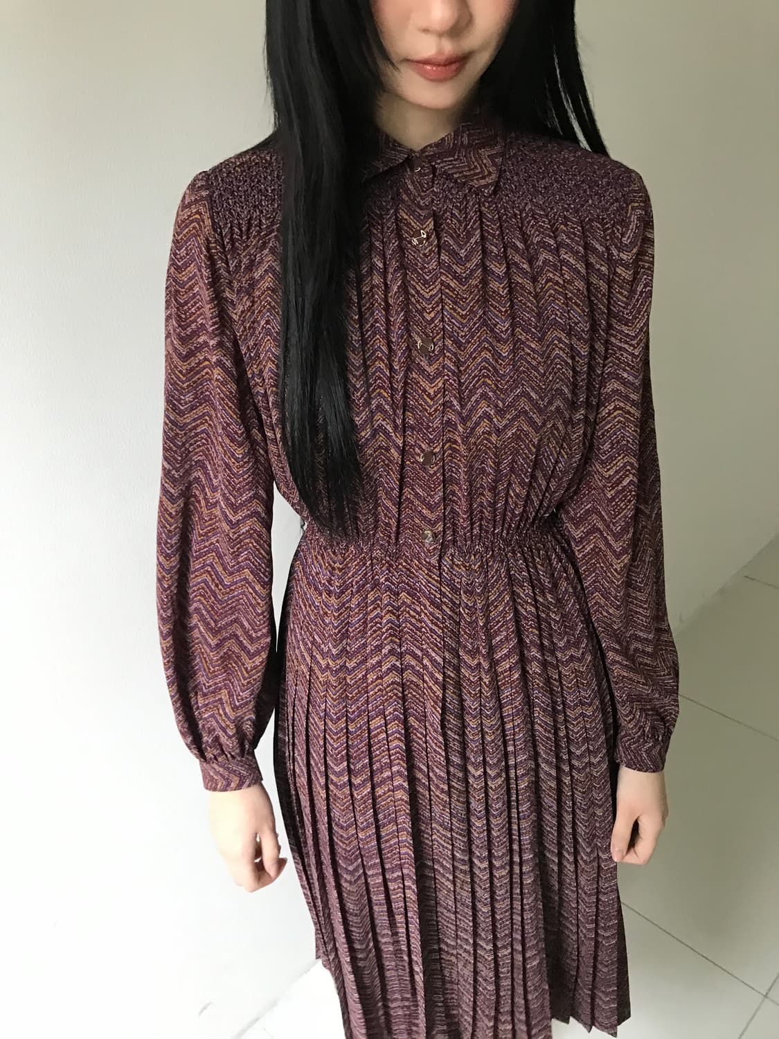 Oriental Pleats Shirts Dress 상품이미지2