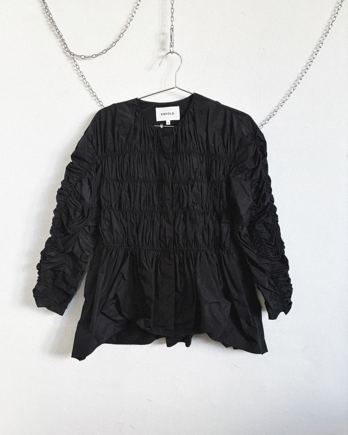 enfold 엔폴드 나일론 플리츠 플레어핏 자켓 상품이미지4