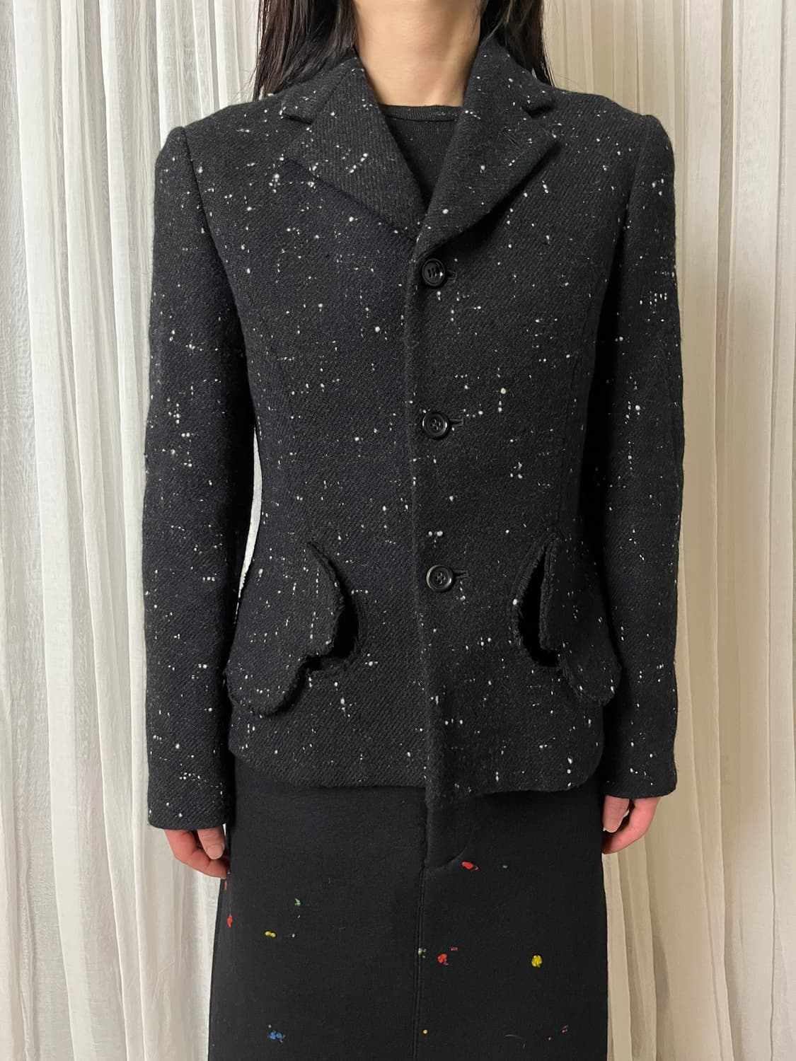 꼼데가르송 네프 울 블레이저 자켓 Comme des garcons 트위드 상품이미지8