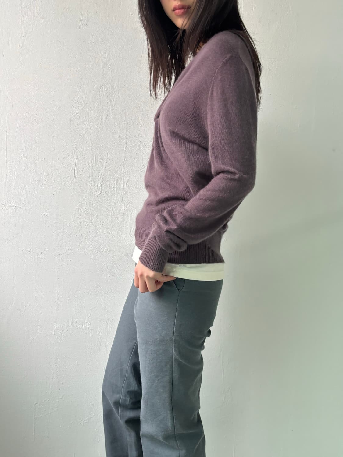 올드 셀린 노티드 브이넥 스웨터 상품이미지2