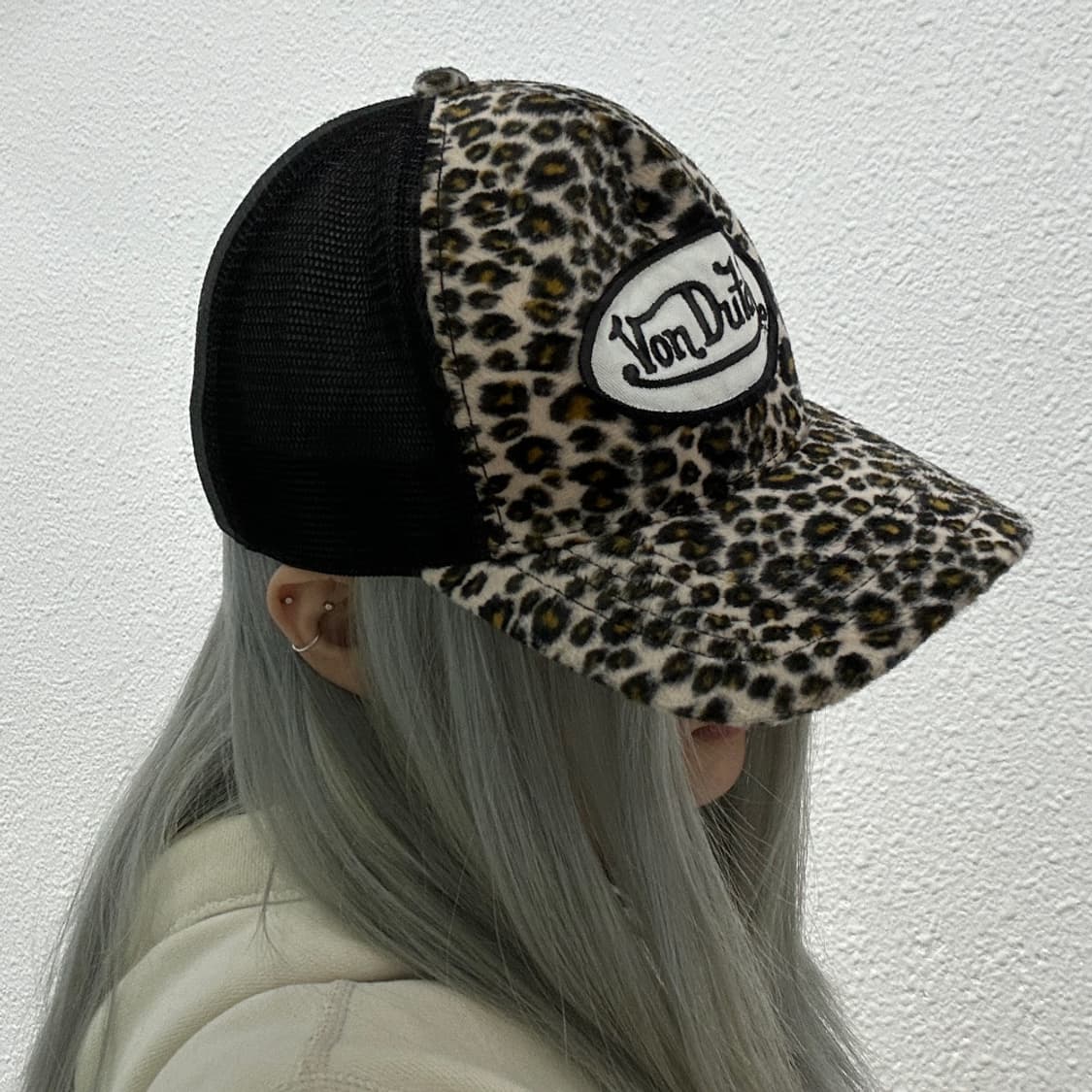 본더치 y2k 갸루 레오파드 메쉬캡 상품이미지2