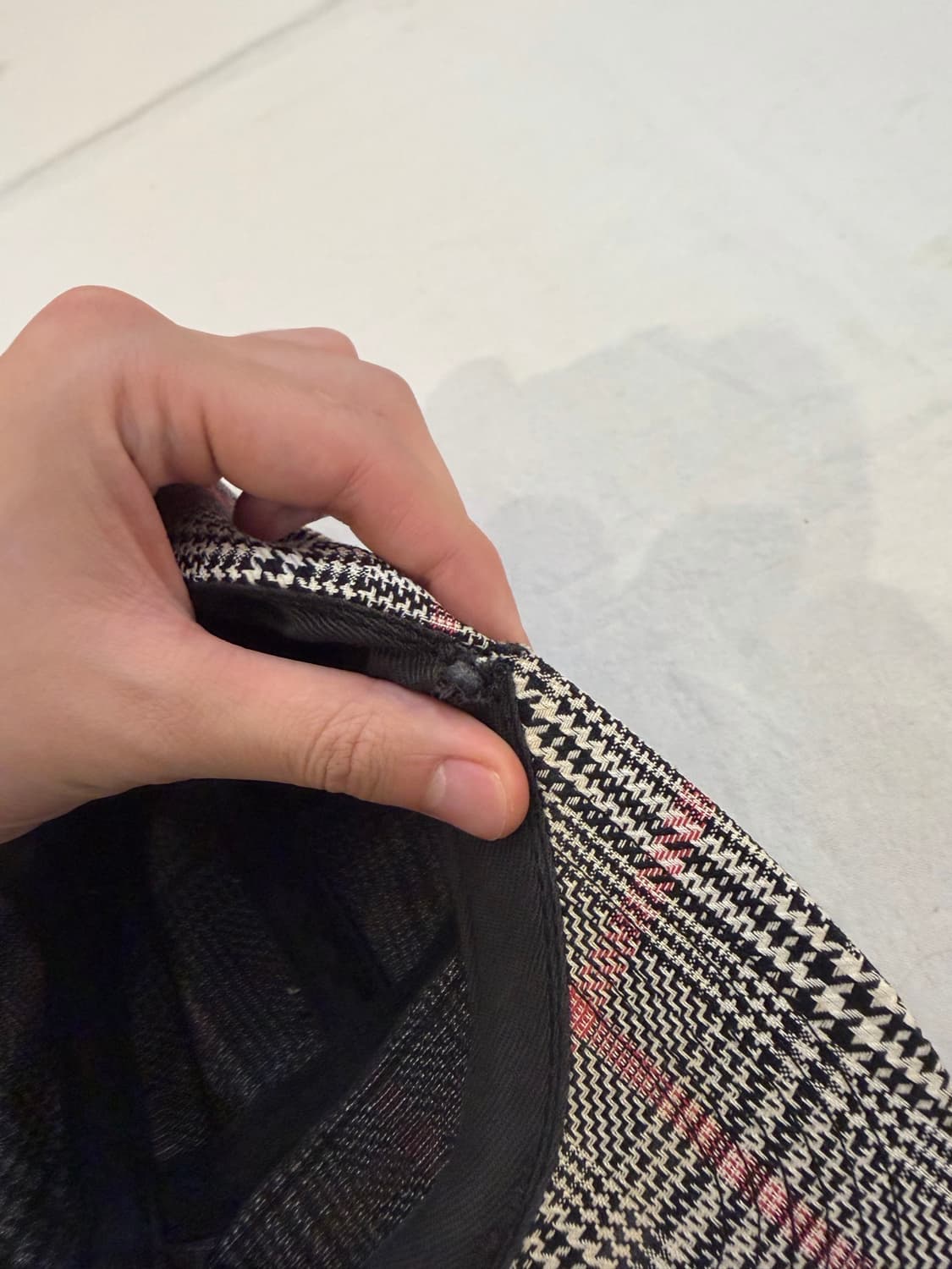 슈프림 박스로고 헤링본 체크패턴 플래드 캡프캡 상품이미지3