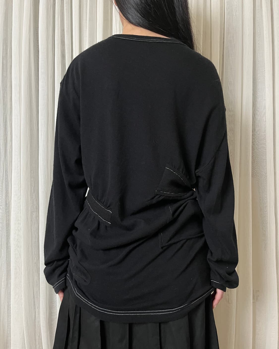 요지야마모토 패치워크 라운드넥 가디건 yohji yamamoto  상품이미지6