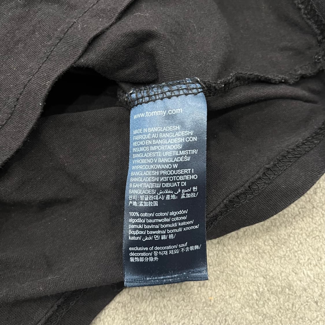 S 타미힐피거 블랙 반팔 티셔츠 상품이미지4