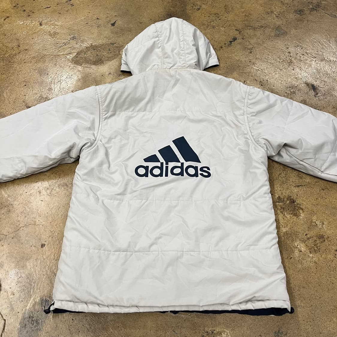 아디다스 양면 리버시블 네이비 화이트 패딩 자켓 점퍼 95 상품이미지7