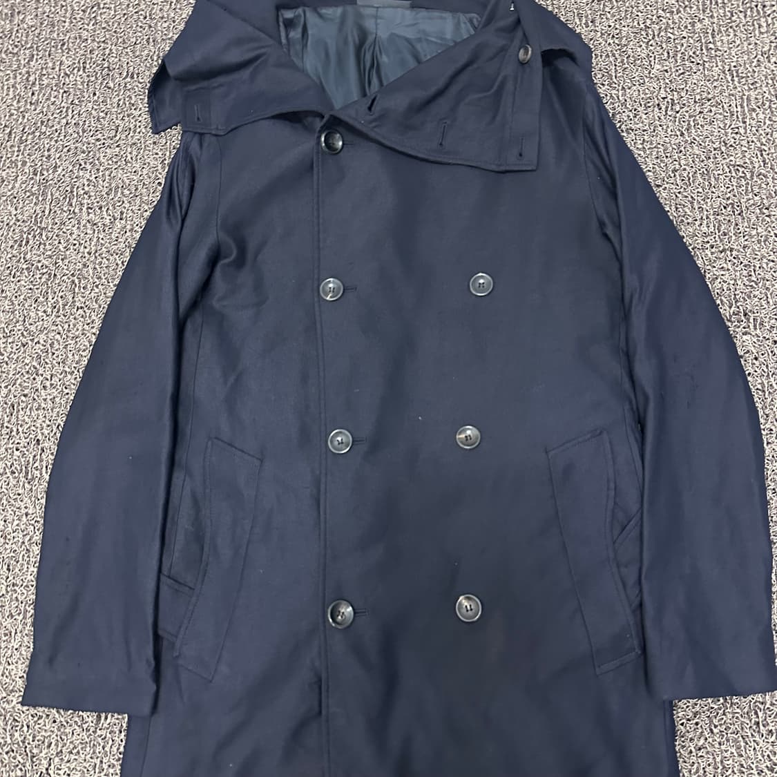 솔리드옴므 트렌치 코트 네이비 105(XL) 상품이미지2