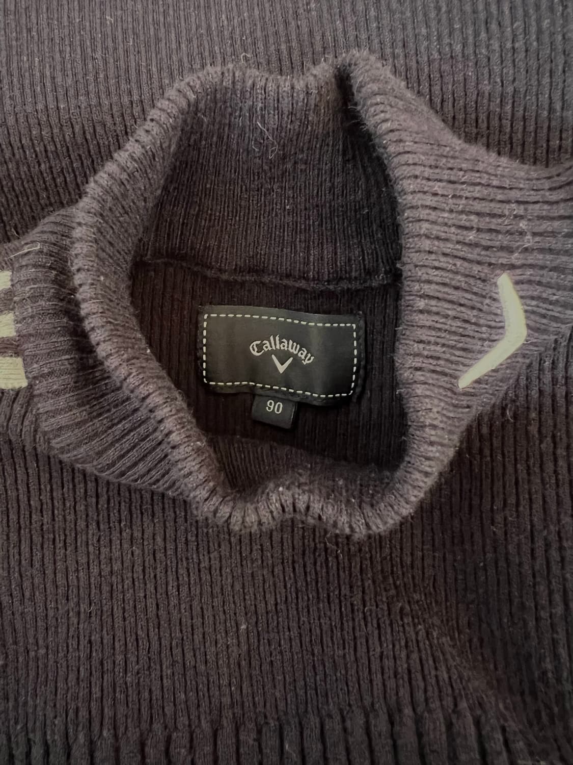 캘러웨이 여성 네이비 골지울니트 하프터틀넥니트 상품이미지5