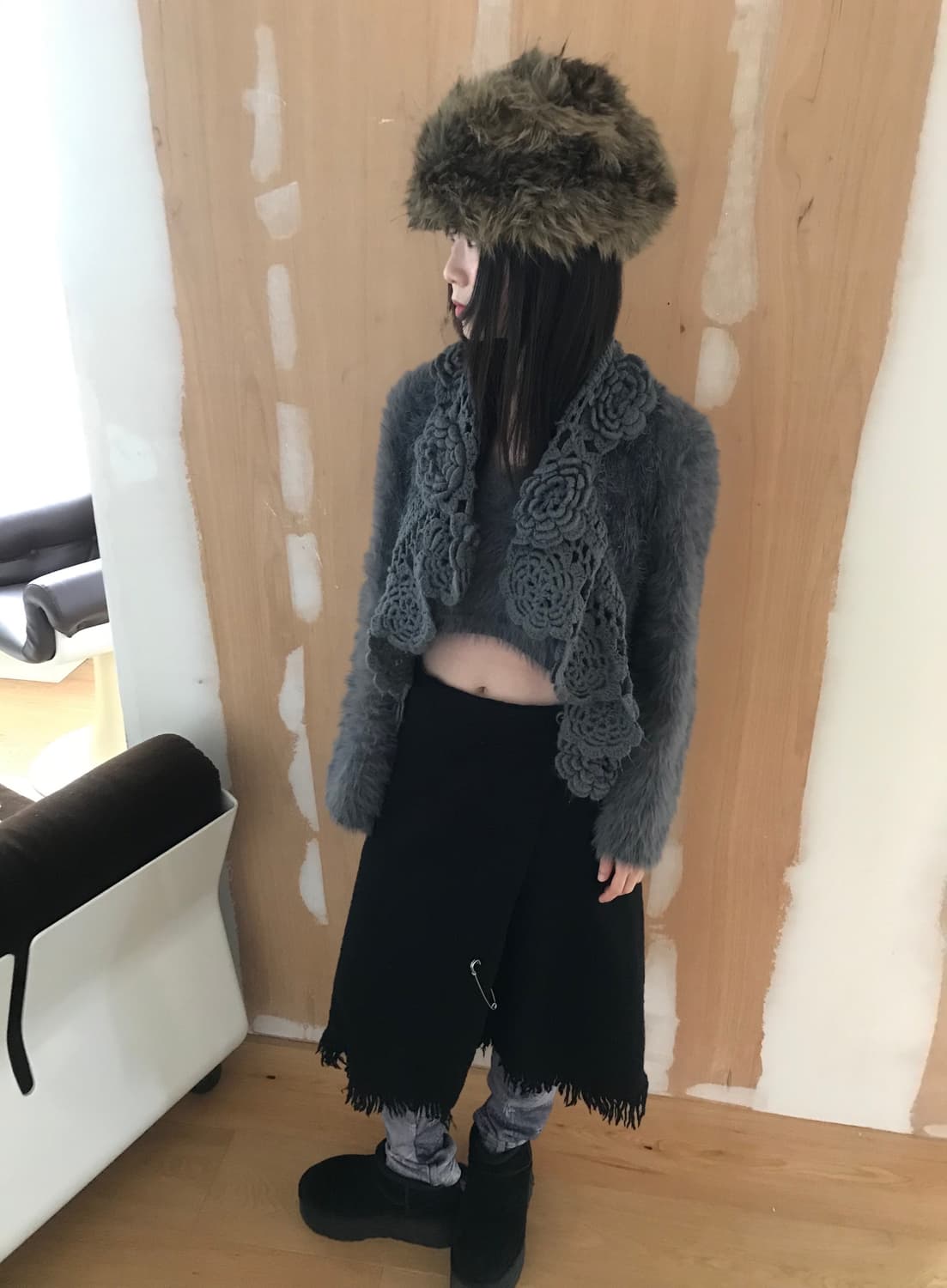  vintage flower crochet vest 상품이미지4