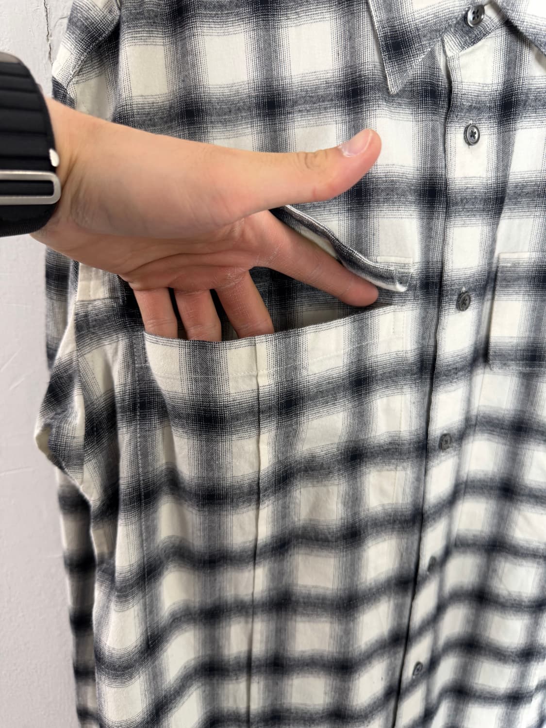 솔리드옴므 솔리드옴므셔츠 체크셔츠 솔리드옴므남방 상품이미지3