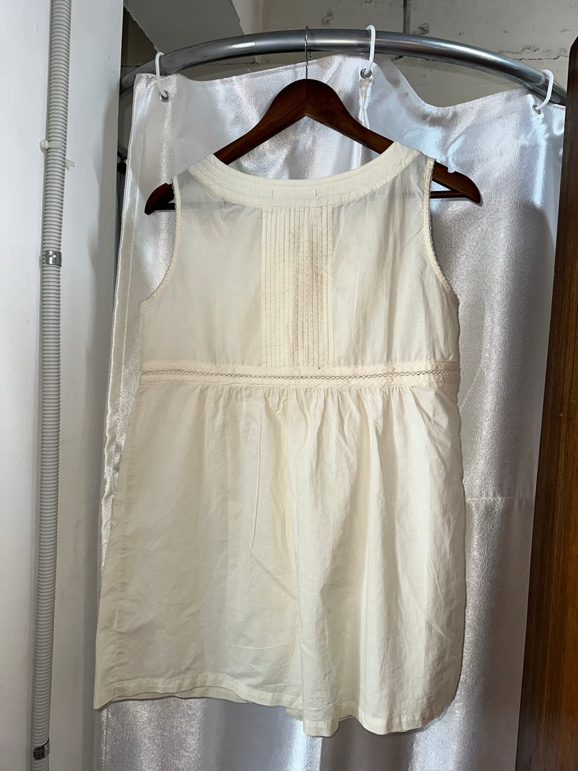 내추럴 코튼 슬리브리스 블라우스 상품이미지5