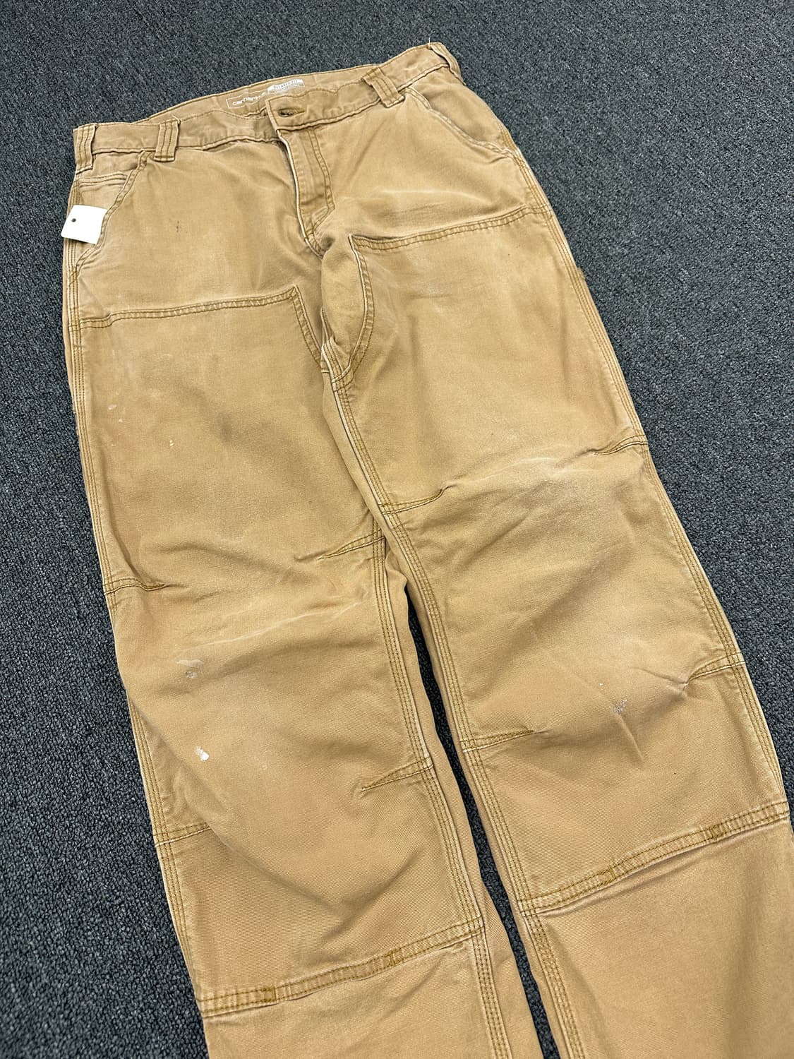 33) 칼하트 더블니 브라운 워크팬츠 상품이미지4