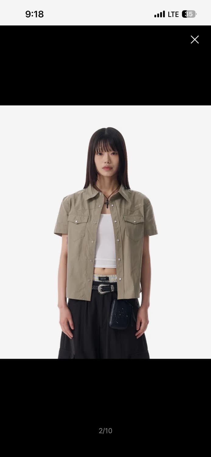 아캄 웨스턴 하프셔츠 판매합니다! 상품이미지2