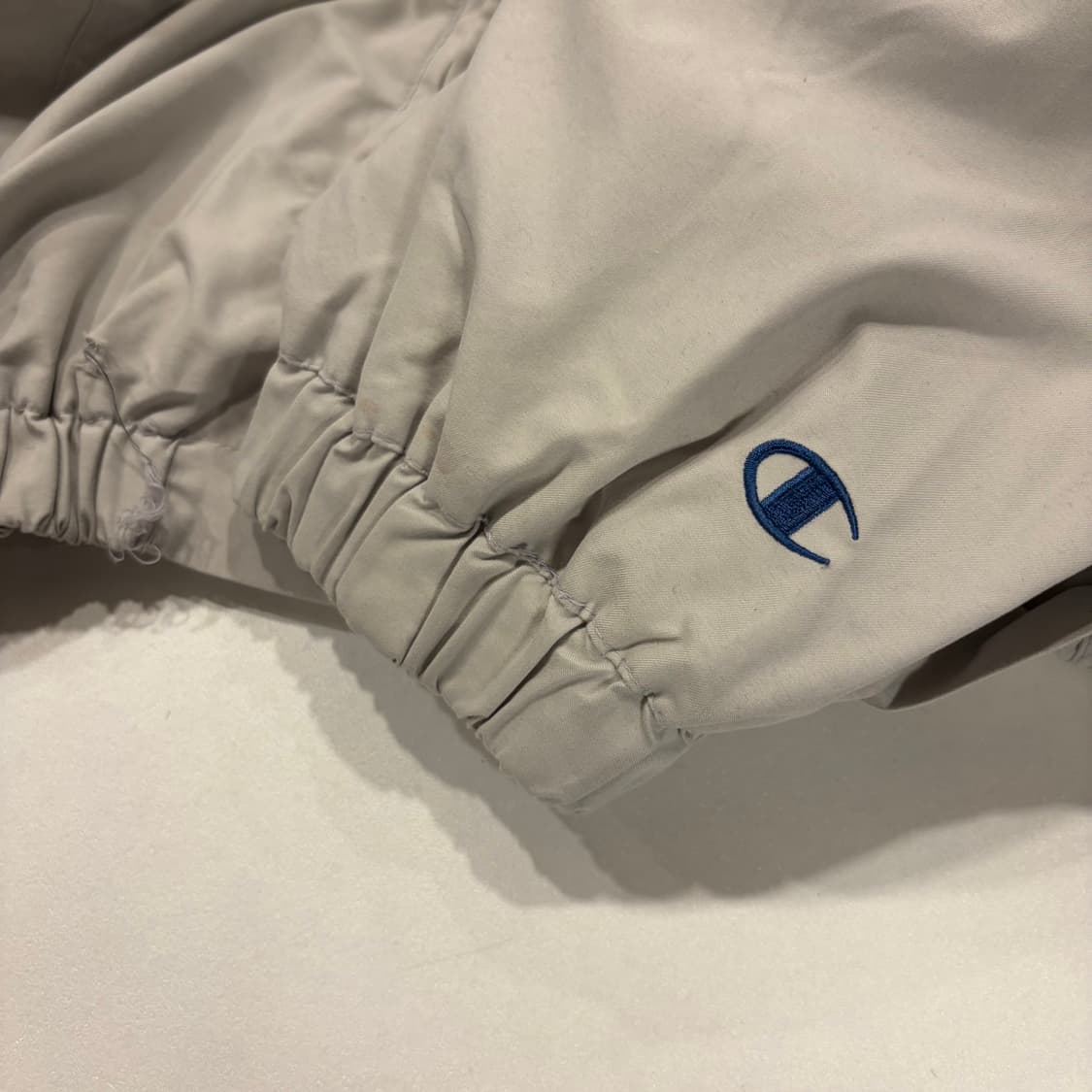 [4XL] 챔피온 빅사이즈 베이지 폴리 바람막이 자켓 D717 상품이미지8