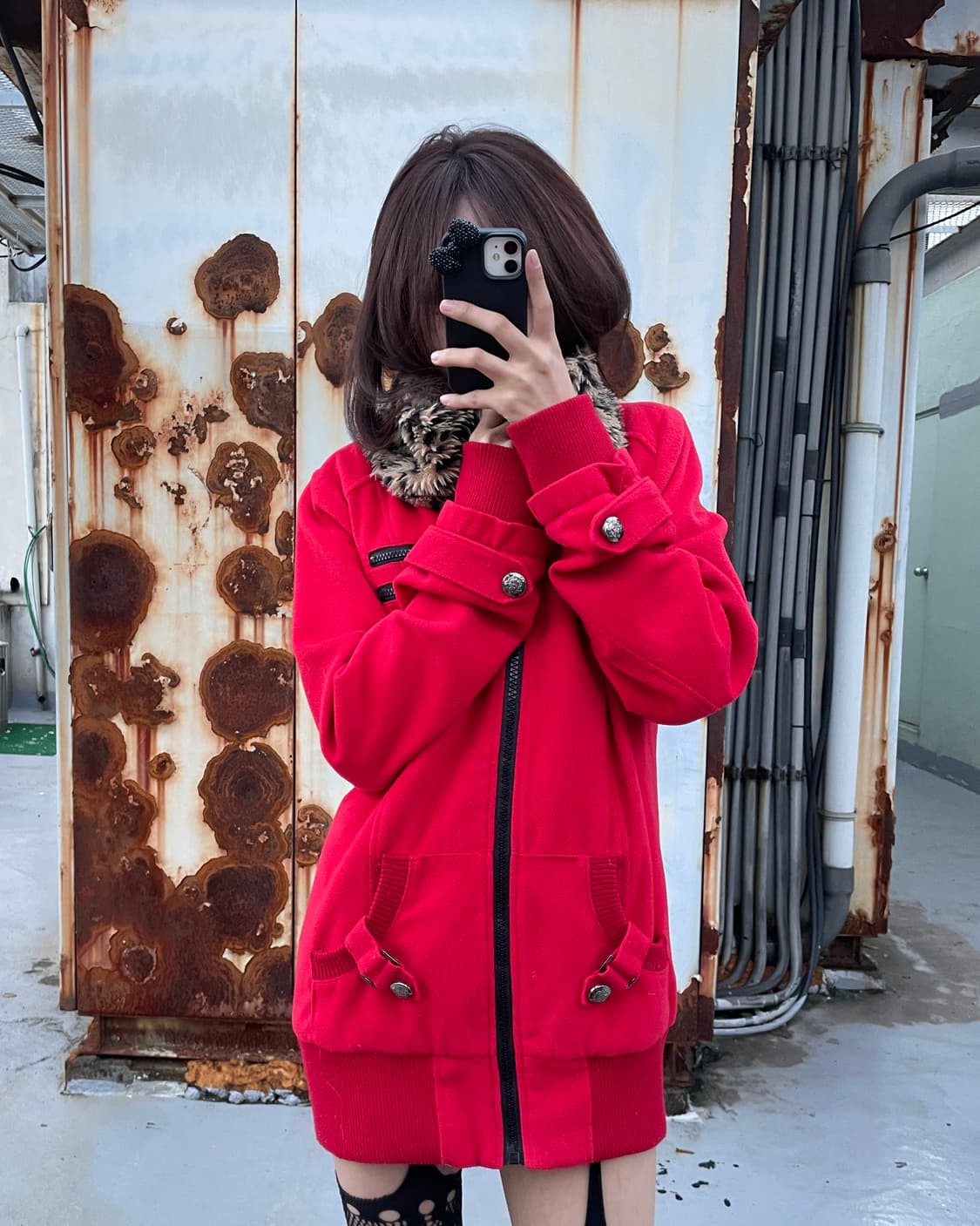 🎸레드 레오파드 퍼 자켓🎸 상품이미지1