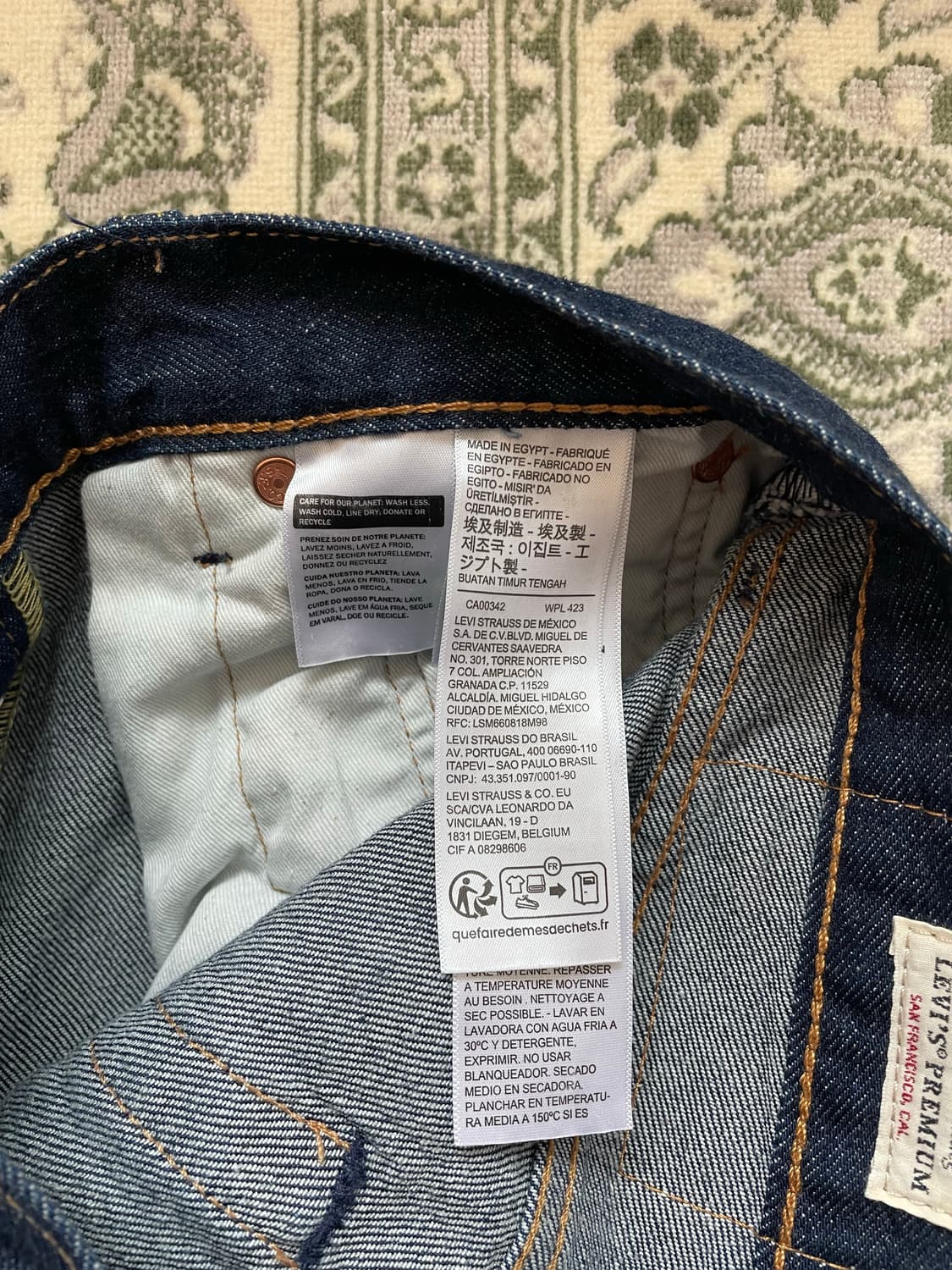 리바이스 501 93 프리미엄 데님 진 청바지 허리 28 기장 32 새상 상품이미지5