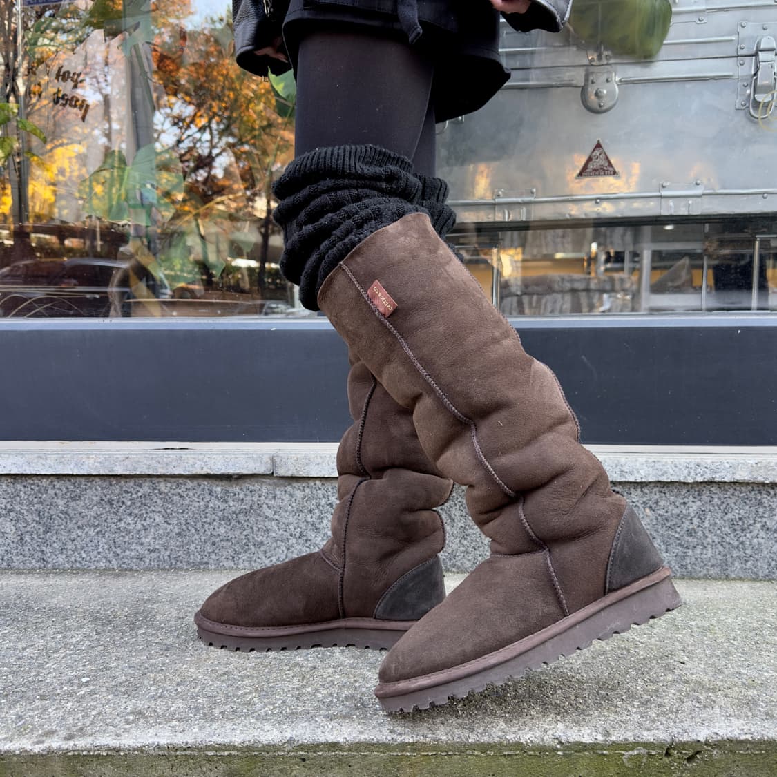 Celtic & Co 스웨이드 시어링 니하이 어그 부츠 상품이미지7