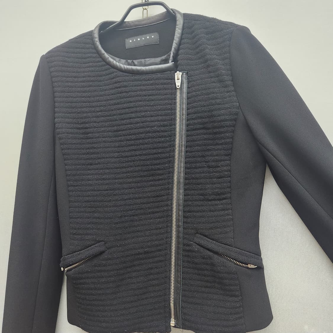 시슬리 스웨터 라이더 자켓(카라 양가죽) S 상품이미지2