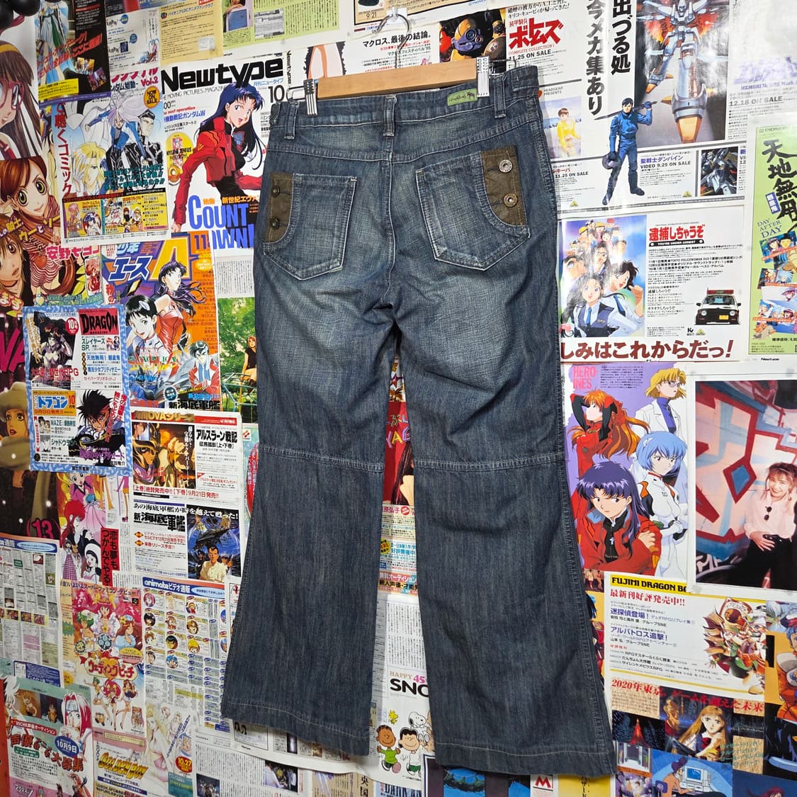 버튼 포인트 절개 데님 부츠컷 팬츠 상품이미지5