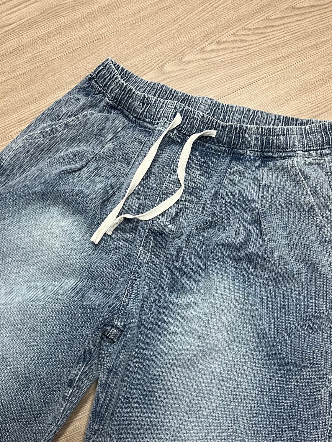 [새상품] 벌룬 와이드 밴딩 데님 팬츠 상품이미지3