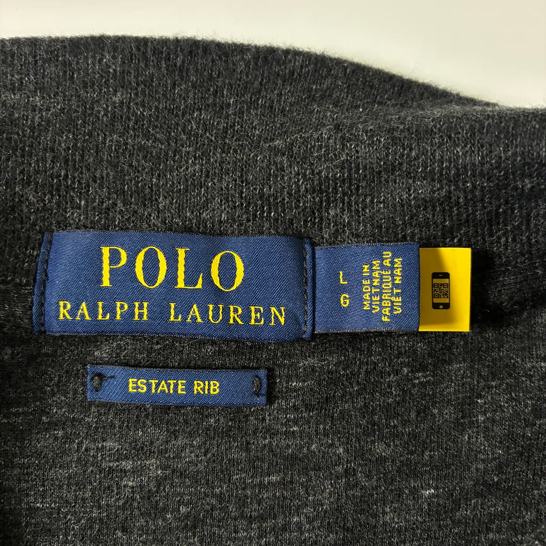 Polo  폴로 랄프로렌 신형 자수 에스테이트립 차콜 반집업 니트  상품이미지4