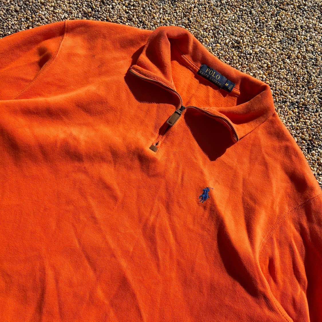 폴로 랄프로렌 오렌지 반집업 니트 상품이미지2