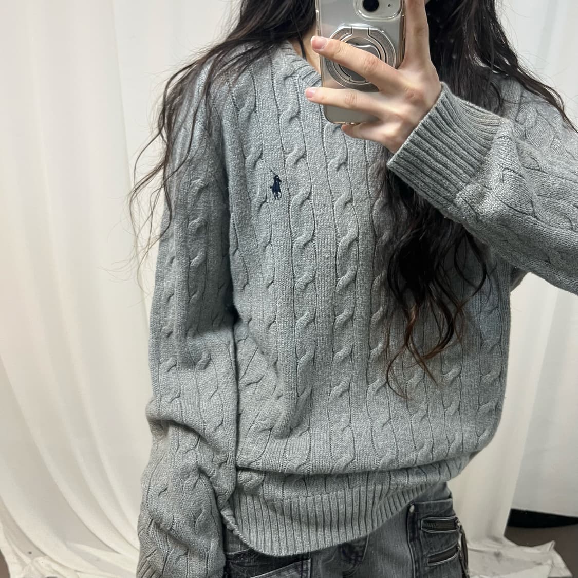 Polo Grey Cable Knit  상품이미지3