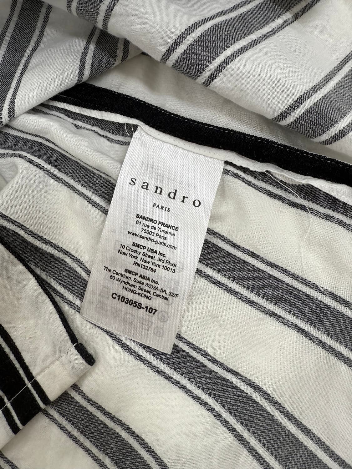 산드로 sandro 스트라이프 셔츠 상품이미지6