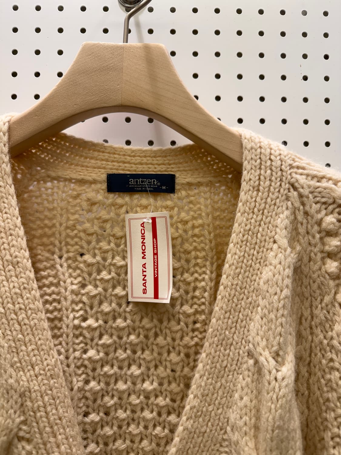 빈티지 케이블 니트 가디건 아이보리 U404 상품이미지4