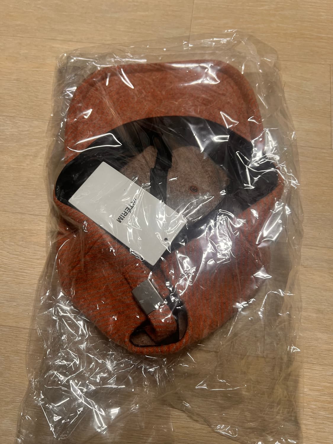 INTERIM 인테림 헤비울 캐시 헤링본 오렌지 캡 상품이미지4