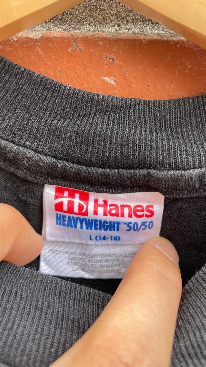 Hanes 블랙 프린팅 티셔츠 상품이미지3