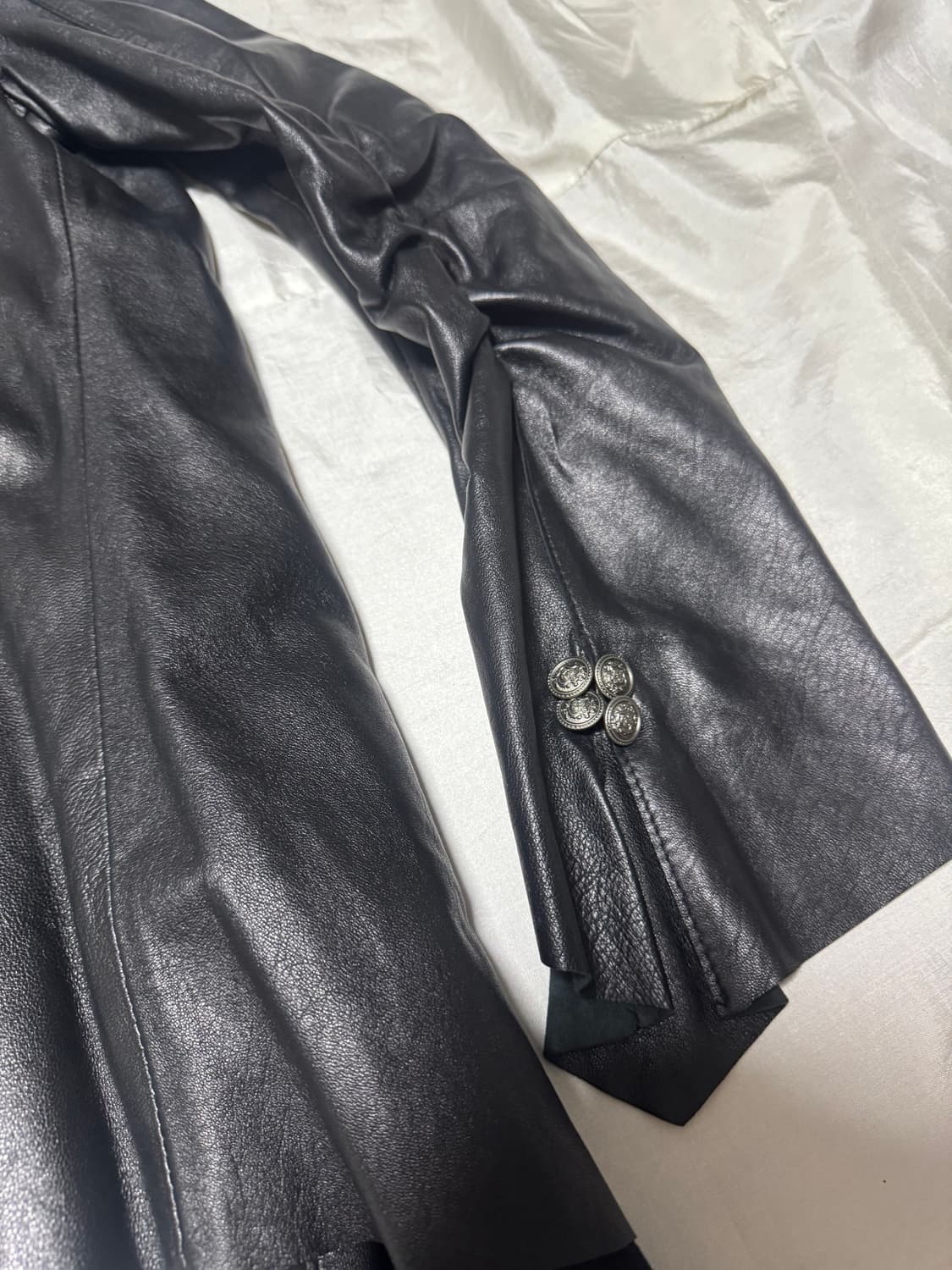 00s Mode Shirring Ramskin Leather Jacket 상품이미지6
