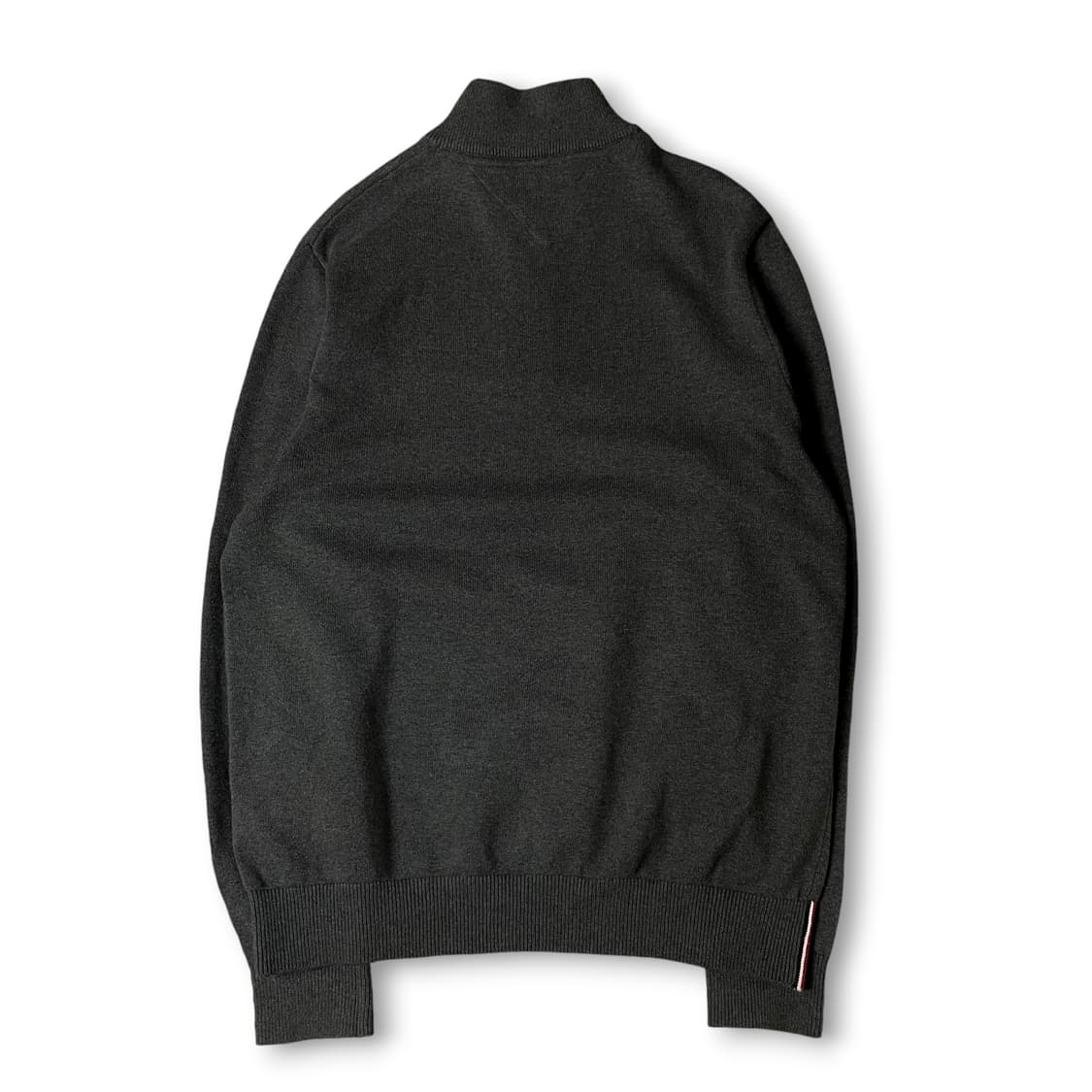 타미힐피거 그레이 단가라 패턴 하프넥 니트 집업 L 상품이미지3