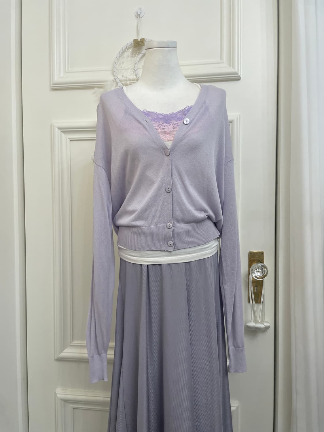 lavender basic cardigan&pink lavender la 상품이미지1