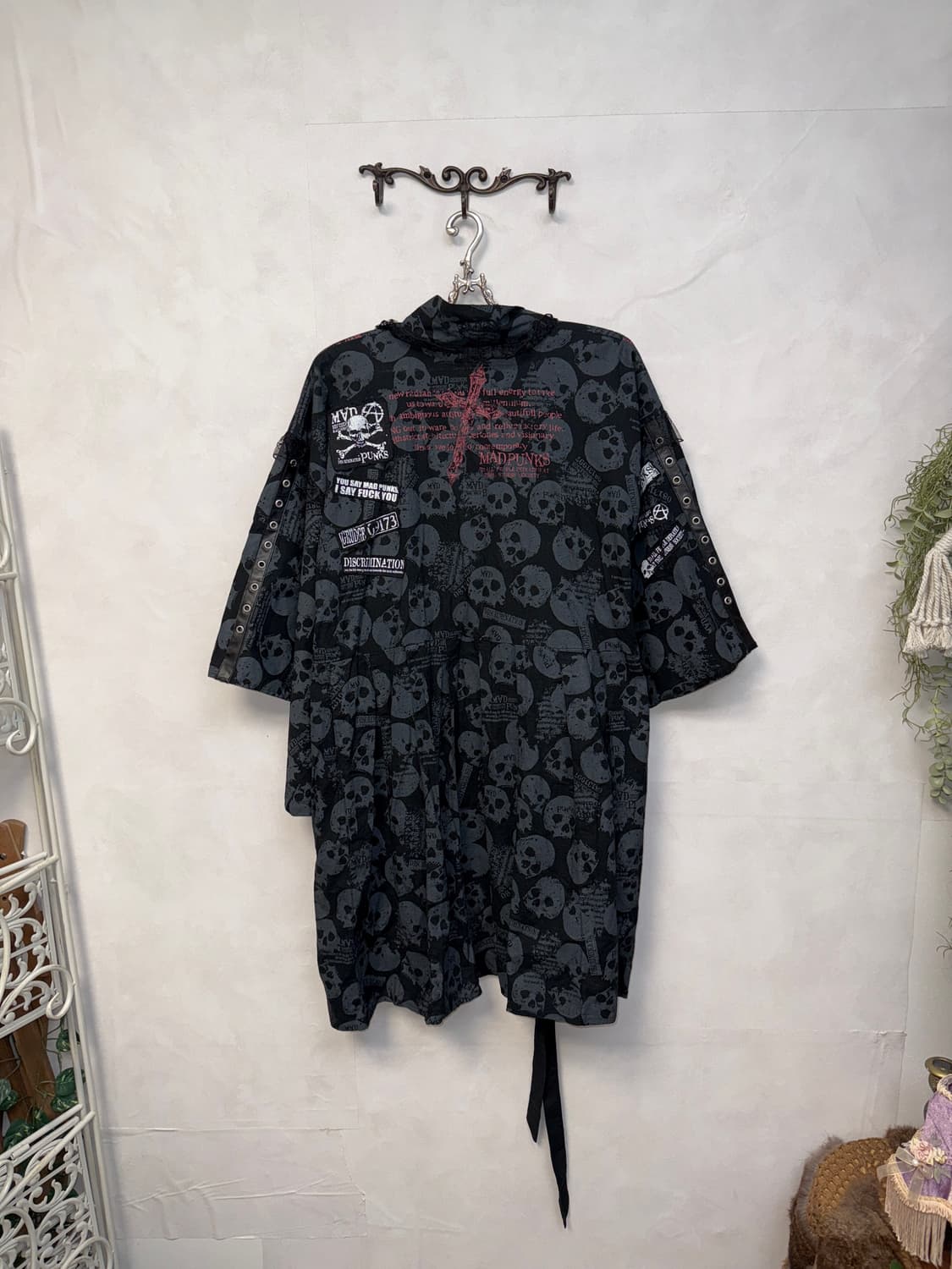MAD PUNKS black skull eyelet punk yukata 상품이미지3