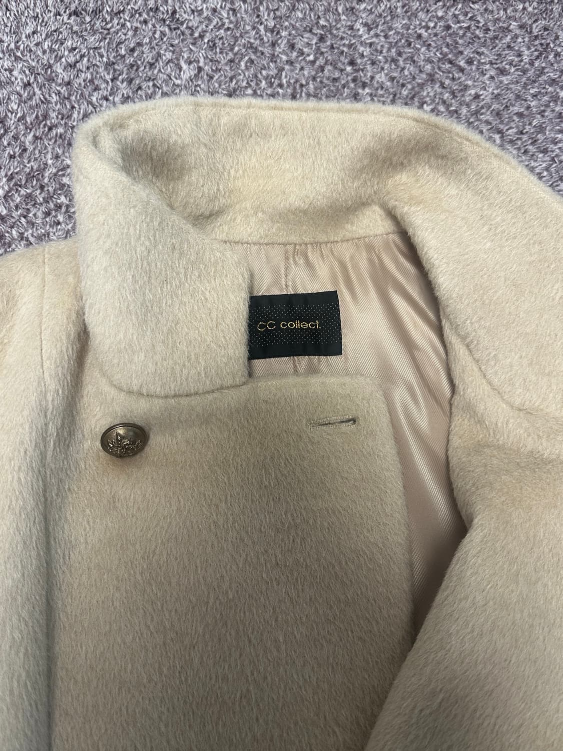 CC collect 알파카 아이보리 더블 코트 S 상품이미지2
