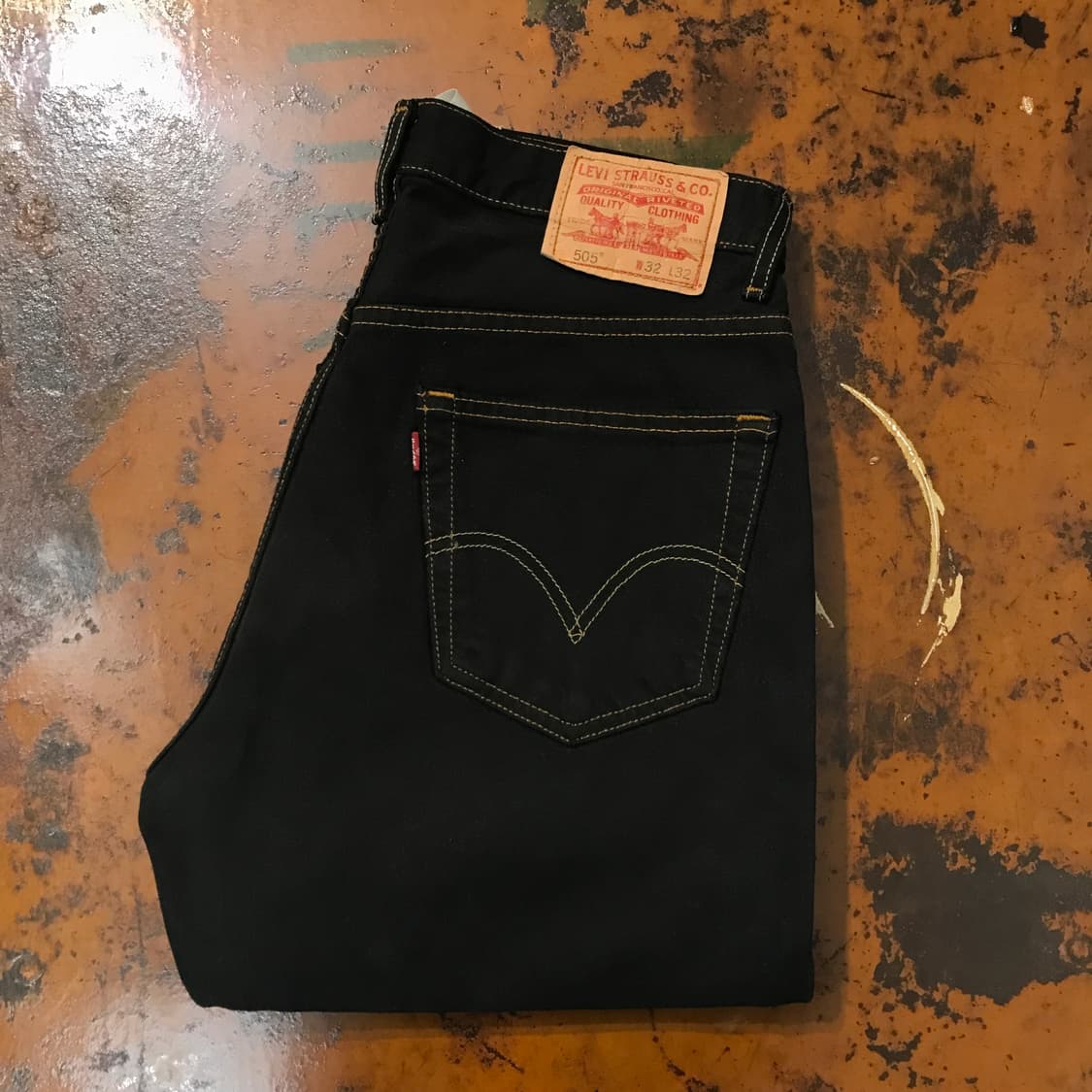 리바이스 505 블랙 스티치 데님 팬츠 허리 30 31 사이즈 상품이미지1