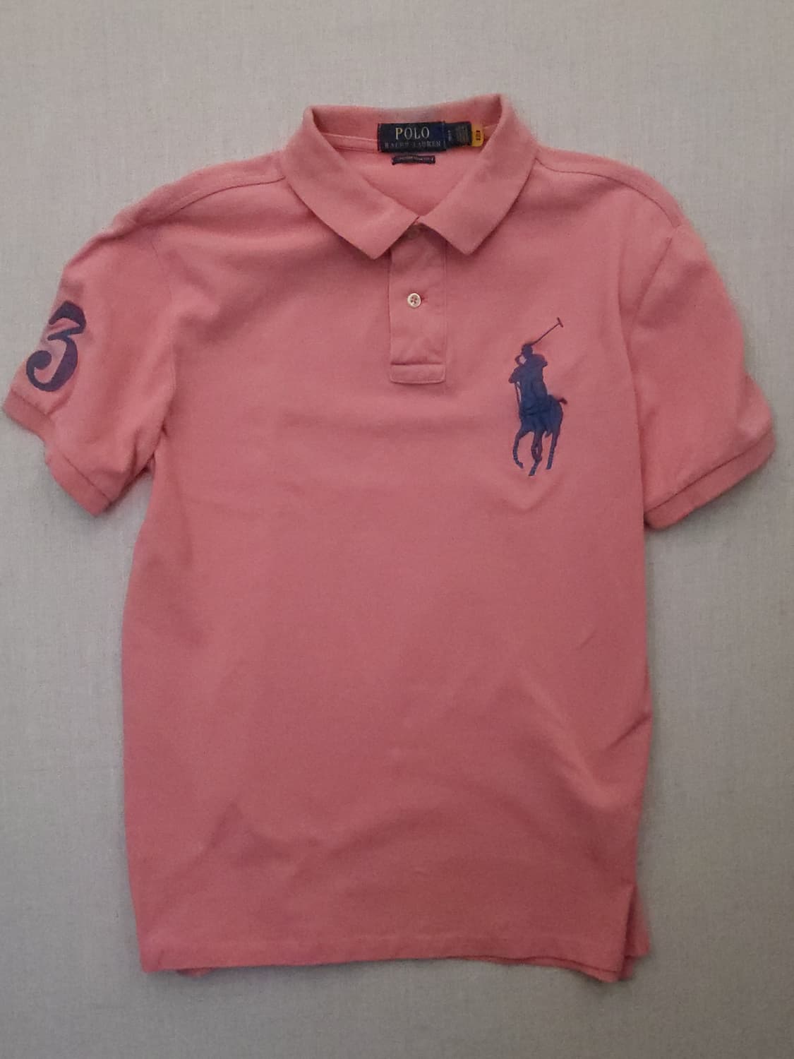 폴로 랄프로렌 빅포니 피케 반팔티 핑크 s 상품이미지1