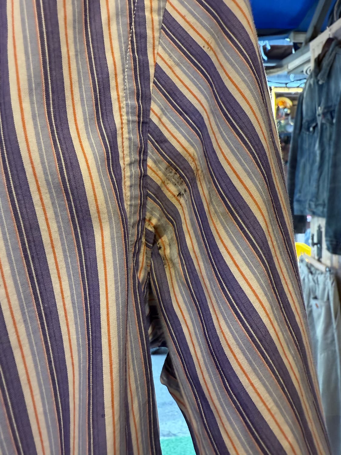 폴로 랄프로렌 네이비포니 퍼플 스트라이프 셔츠  상품이미지5