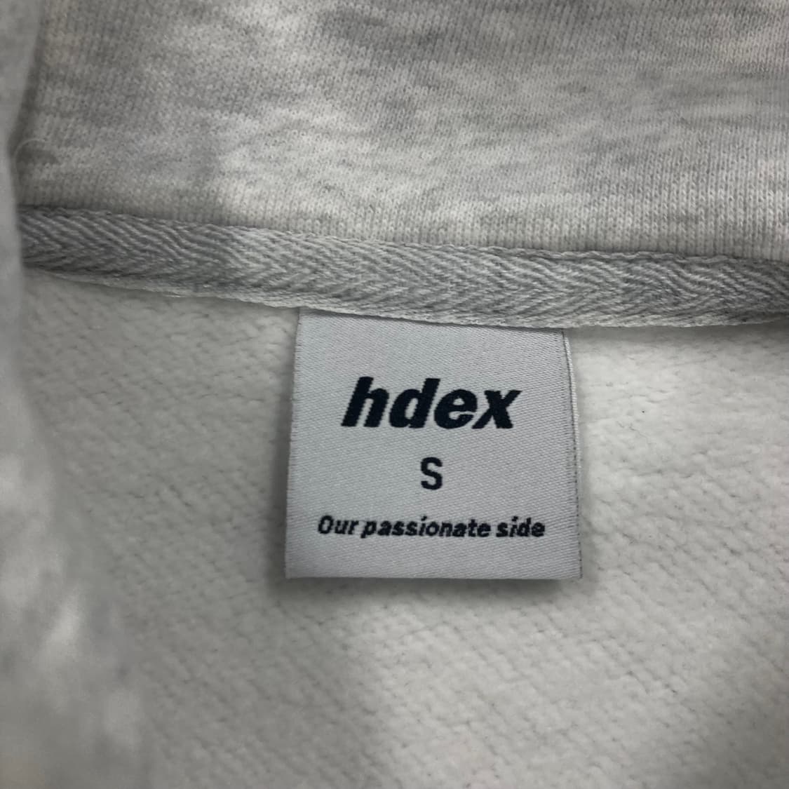 HDEX 멜란지 그레이 컬로 빅로고 후드티 상품이미지3