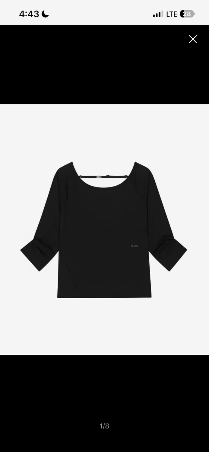 오호스 Backless Capri Sleeves / Black 상품이미지1
