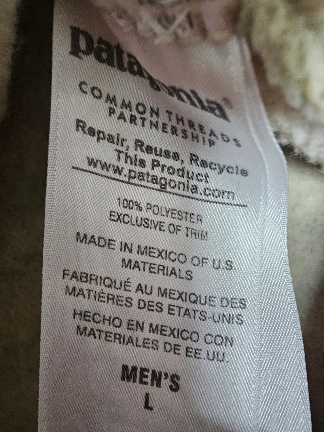 파타고니아 신칠라 L 오트밀 상품이미지2