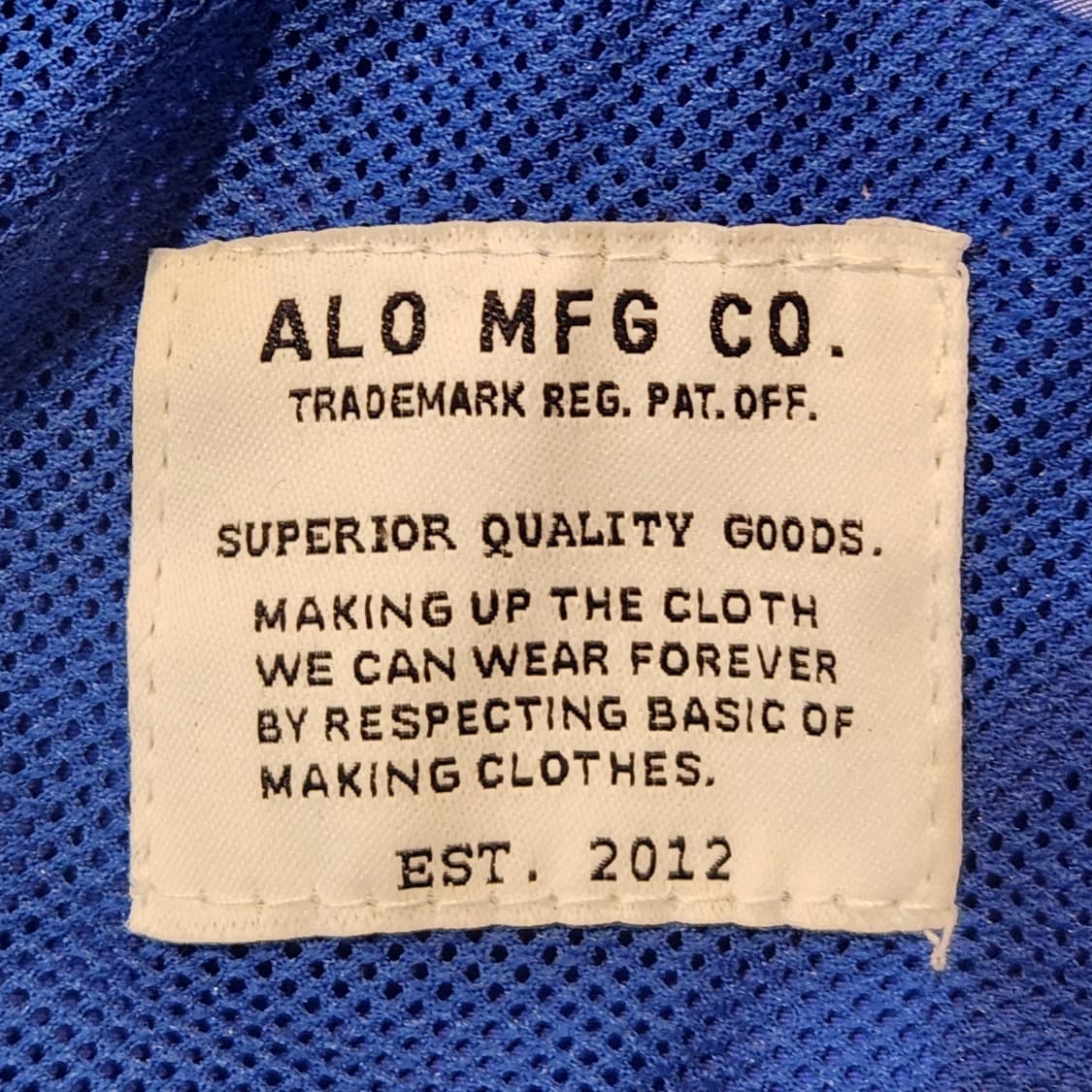 ALO MFG Co. 블루 나일론 바람막이  상품이미지2