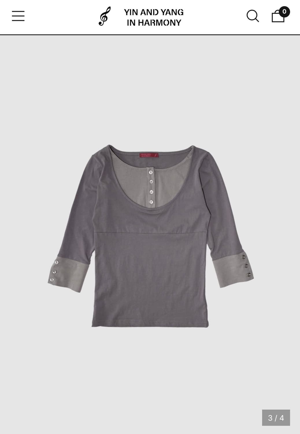 인앤양인하모니 Layered top, taupe 상품이미지1