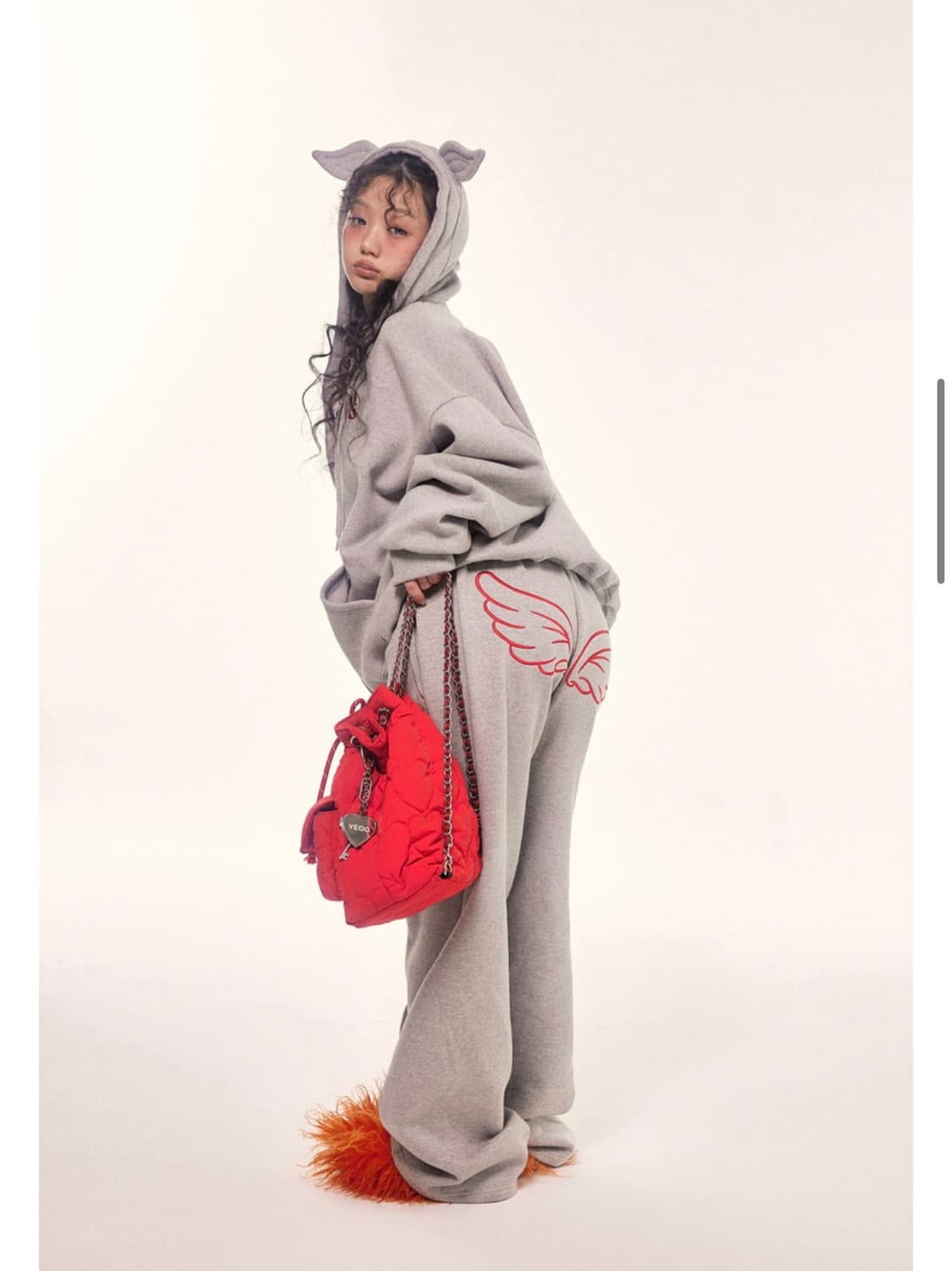 예그 윙 그레이 팬츠 M yegg 상품이미지2