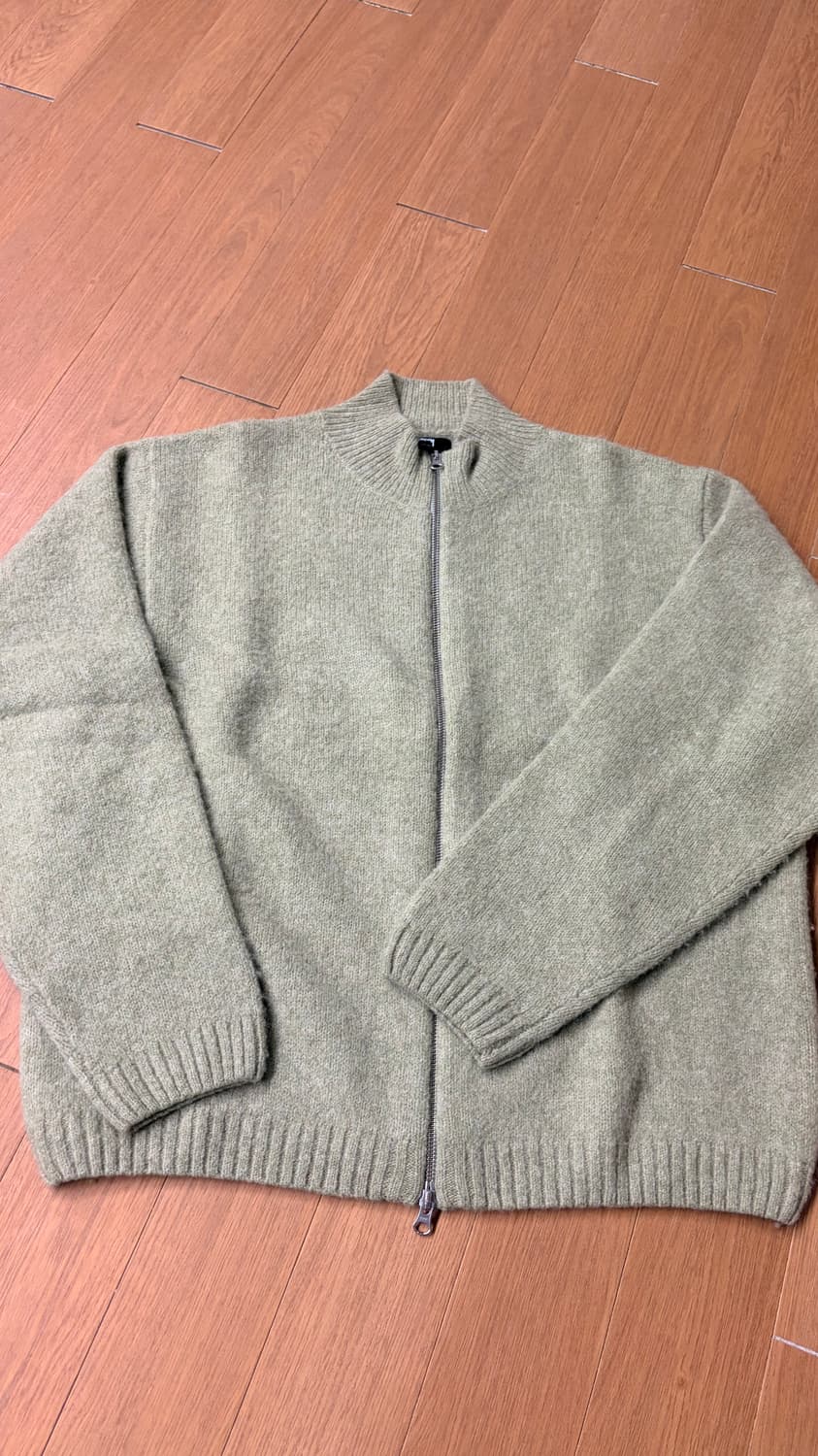 [L] 스투시 풀 집 브러쉬드 메리노 스웨터 세이지 상품이미지4