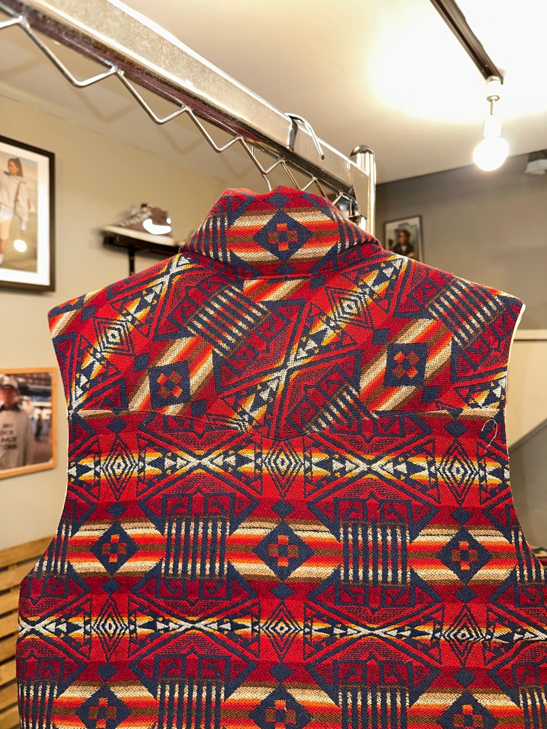 Pendleton aztec shell/wool padded Vest 상품이미지9