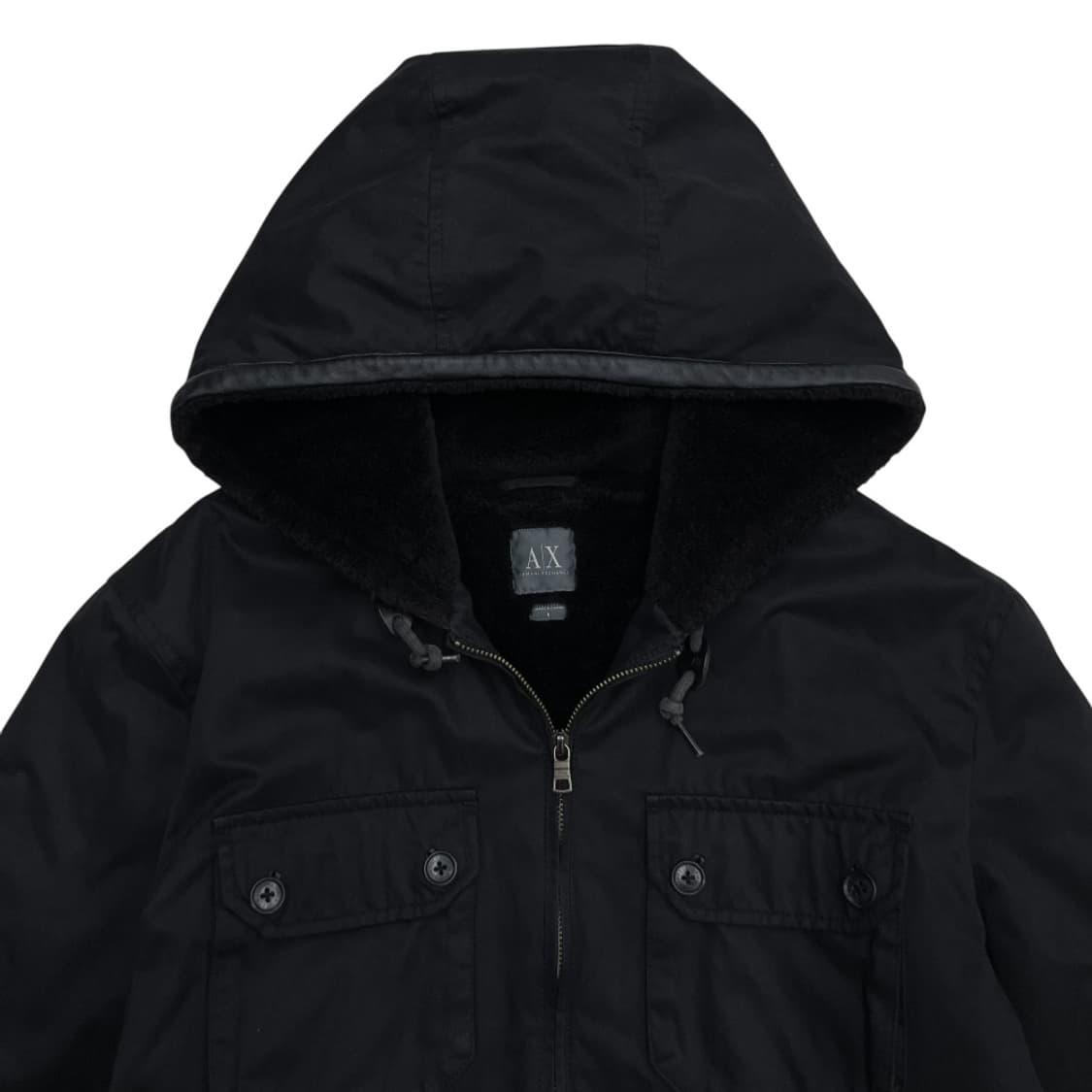 아르마니 익스체인지 포켓 블랙 후드 자켓 L 상품이미지4