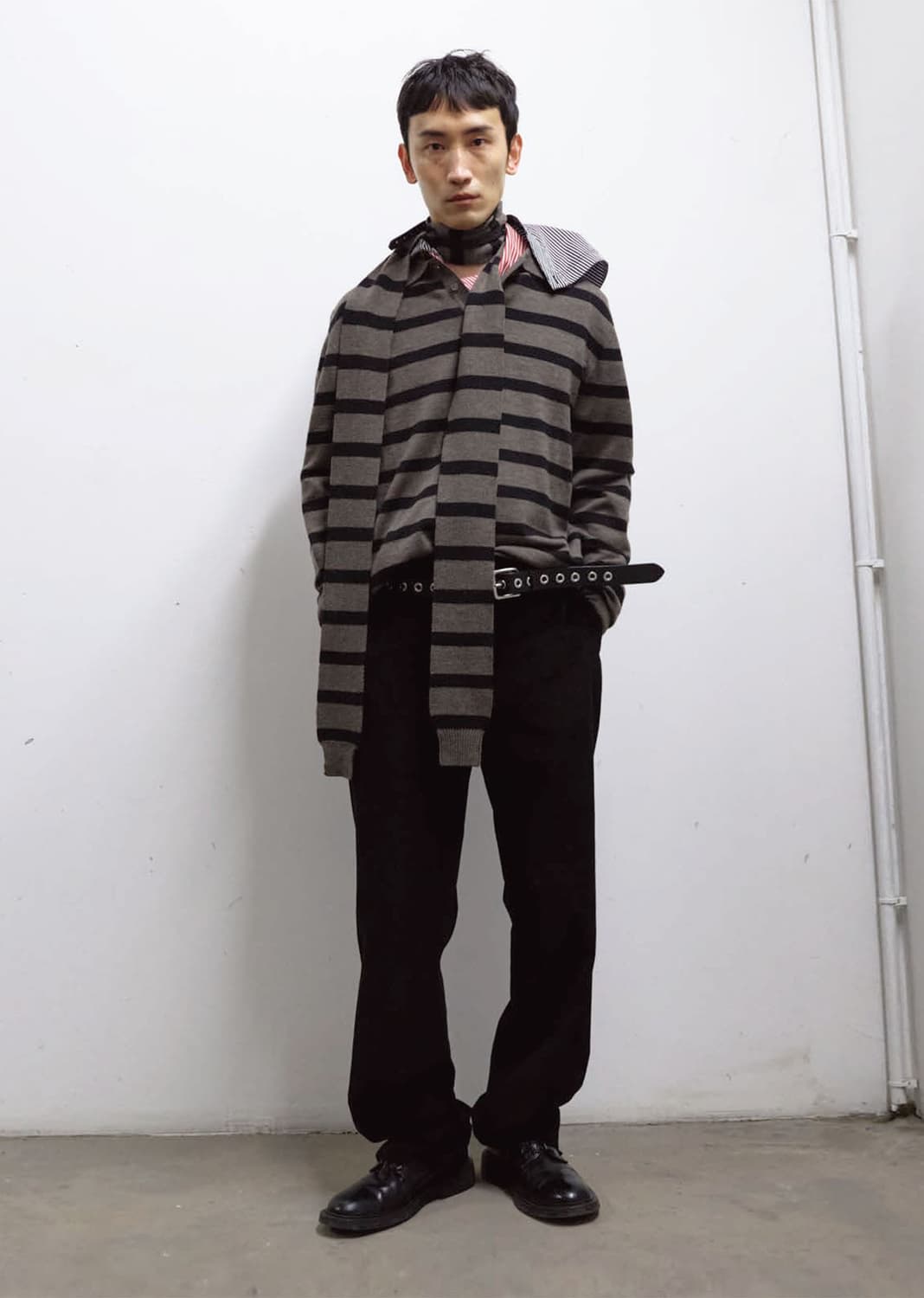 [S,M,L]커미션 25fw Dad 스트라이프 폴로 니트 상품이미지3