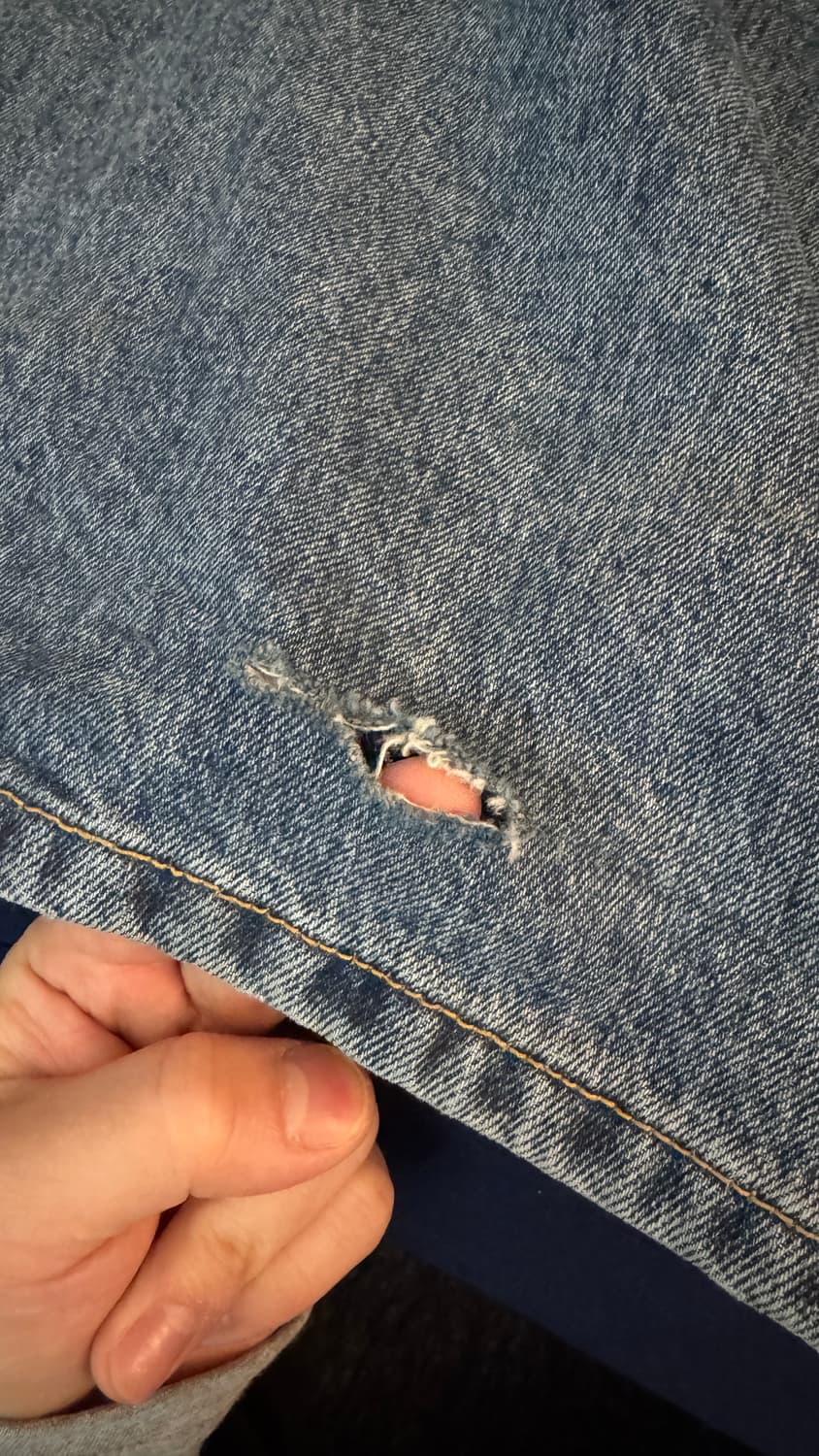 해칭룸 와이드 커브 진 워시드 블루 3사이즈 상품이미지6